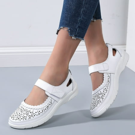 Cathalem Women Sandals Comfortable Casual Cow Leather Hollowed Out Mother Shoes Hole Type Sandals Women Boots Low Heel for Winter White 8
Cathalem Women Sandals Comfortable Casual Cow Leather Hollowed Out Mother Shoes Hole Type Sandals Women Boots Low Heel for Winter White 8