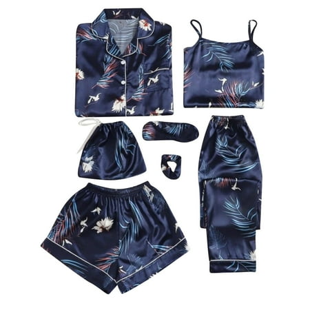 HUPTTEW Women s Home Suit Flamingo Print Fashion Slim Pajamas Four Piece Set for All Seasons
HUPTTEW Women s Home Suit Flamingo Print Fashion Slim Pajamas Four Piece Set for All Seasons