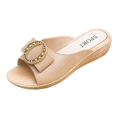Sandals Women Fashion Summer Open Toe Simple Solid Color Comfortable Thick Soled Wedge Sandals
Sandals Women Fashion Summer Open Toe Simple Solid Color Comfortable Thick Soled Wedge Sandals