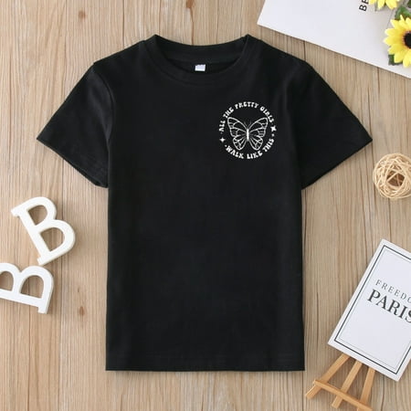 PEASKJP Girl sTops Tees Blouses Breathable Toddler Little Girls Cotton T-Shirt Clothes Short Sleeve Tops Tee Outfits Black 6-7 Years
PEASKJP Girl sTops Tees Blouses Breathable Toddler Little Girls Cotton T-Shirt Clothes Short Sleeve Tops Tee Outfits Black 6-7 Years