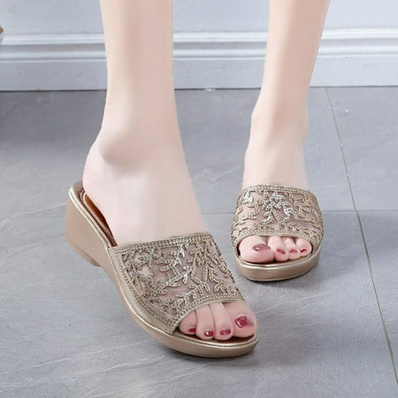 Sawvnm Fashion Women Casual Round Head Comfy Slippers Rhinestone Beach Casual Slipsole Shoes on Clearance
Sawvnm Fashion Women Casual Round Head Comfy Slippers Rhinestone Beach Casual Slipsole Shoes on Clearance