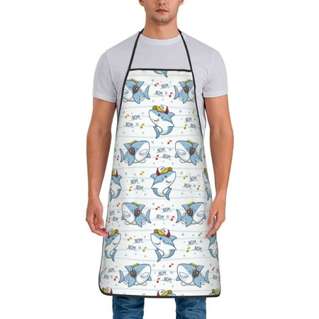 Chef Aprons for Men and Women - Funny Cartoon Shark Happy Oil-Resistant Bib Aprons for Cooking Waterproof BBQ Grilling Kitchen Aprons Gifts for Women and Men
Chef Aprons for Men and Women - Funny Cartoon Shark Happy Oil-Resistant Bib Aprons for Cooking Waterproof BBQ Grilling Kitchen Aprons Gifts for Women and Men