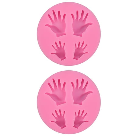 2pcs Funny Palm-shaped Chocolate Baking Molds Fondant Cake Molds for DIY Use