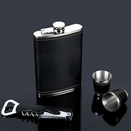 Hi.FANCY 4Pcs/set 9 oz Stainless Steel Hip Flask Alcohol Bottle Kettle with Corkscrew Cup Leak Proof
Hi.FANCY 4Pcs/set 9 oz Stainless Steel Hip Flask Alcohol Bottle Kettle with Corkscrew Cup Leak Proof