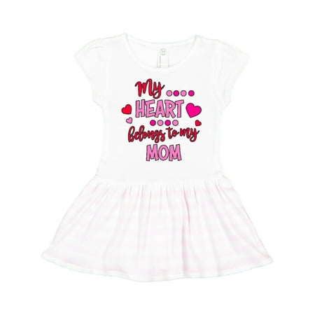 Inktastic My Heart Belongs to my Mom Gift Toddler Girl Dress 
Inktastic My Heart Belongs to my Mom Gift Toddler Girl Dress