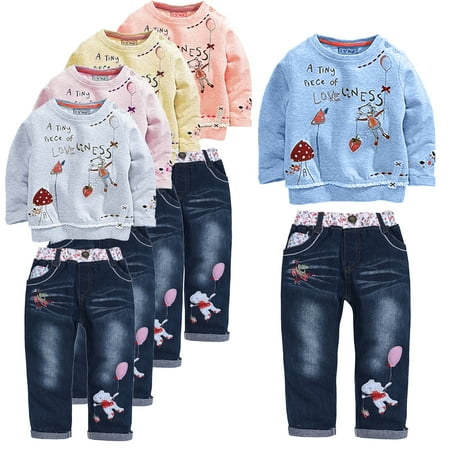 1-6Y Kids Baby Girl s Long Sleeve Cartoon Pullover Tops Sweatshirt + Jeans Pants Outfit Set Fall Clothes
1-6Y Kids Baby Girl s Long Sleeve Cartoon Pullover Tops Sweatshirt + Jeans Pants Outfit Set Fall Clothes