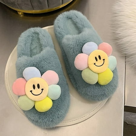 CoCopeanut Lovely Sun Flower Women Slippers Winter Bedroom Warm Fuzzy Fluffy Flat Shoes Home Slippers Baotou Lazy Thick Fur Slides
CoCopeanut Lovely Sun Flower Women Slippers Winter Bedroom Warm Fuzzy Fluffy Flat Shoes Home Slippers Baotou Lazy Thick Fur Slides