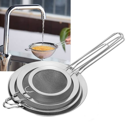Tebru Flour Sieve Flour Strainer 4Pcs/Set Stainless Steel Handheld Fine Mesh Oil Strainer Flour Sifter Sieve Colander Kitchen Supply
Tebru Flour Sieve Flour Strainer 4Pcs/Set Stainless Steel Handheld Fine Mesh Oil Strainer Flour Sifter Sieve Colander Kitchen Supply