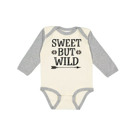Inktastic Girls Sweet but Wild Tribal Gift Baby Girl Long Sleeve Bodysuit