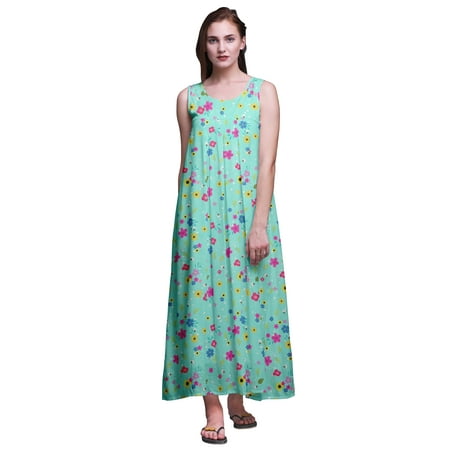 Bimba Rayon  Printed Rayon Nightgowns For Women Sleeveless Gown Sleepwear Maxi Dress-L
Bimba Rayon  Printed Rayon Nightgowns For Women Sleeveless Gown Sleepwear Maxi Dress-L