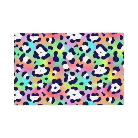 Placemats Set of 4 Trendy rainbow cow print Heat Resistant Non - Slip Place mats Waterproof table mat for Kitchen Dining-6片装 
Placemats Set of 4 Trendy rainbow cow print Heat Resistant Non - Slip Place mats Waterproof table mat for Kitchen Dining-6片装