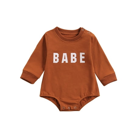 Tretra Newborn Infant Baby Girls Boys Bodysuit Letter-printed Long Sleeve Jumpsuits Clothes
Tretra Newborn Infant Baby Girls Boys Bodysuit Letter-printed Long Sleeve Jumpsuits Clothes