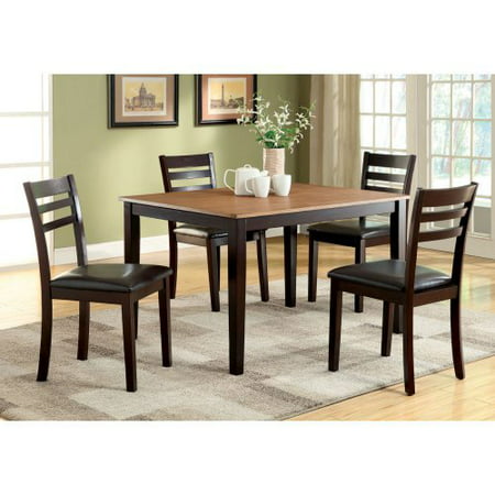 Furniture of America Turnbow 5 Piece Dual-Tone Dining Table Set
