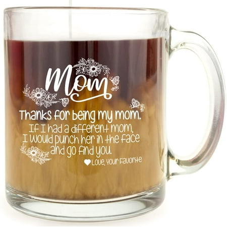 Thanks for Being My Mom - Glass Coffee Mug - Funny and Touching Mother s Day Gift and Home Drinkware Under $15
Thanks for Being My Mom - Glass Coffee Mug - Funny and Touching Mother s Day Gift and Home Drinkware Under $15