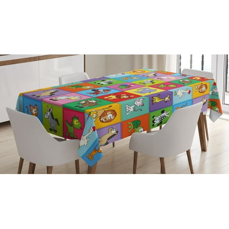 Ambesonne Cartoon Tablecloth Rectangular Table Cover Funny Young Animals 60 x84 Multicolor
Ambesonne Cartoon Tablecloth Rectangular Table Cover Funny Young Animals 60 x84 Multicolor