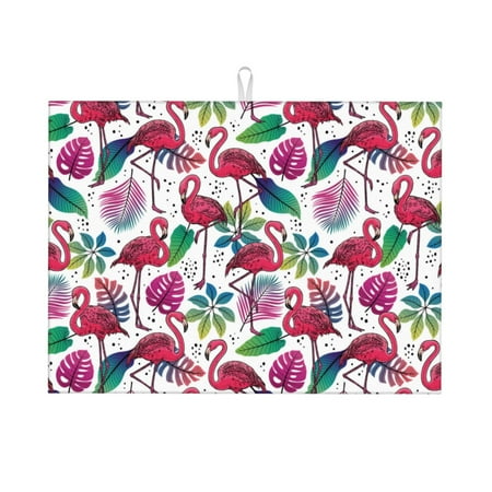 Dish Drying Mats for Kitchen Counter - Flamingo Banana Leaf_A 18x24in Dish Drying Pad Coffee Mat with Hanging Loop Super Absorbent Kitchen Counter Mat Coffee Bar Accessories
Dish Drying Mats for Kitchen Counter - Flamingo Banana Leaf_A 18x24in Dish Drying Pad Coffee Mat with Hanging Loop Super Absorbent Kitchen Counter Mat Coffee Bar Accessories