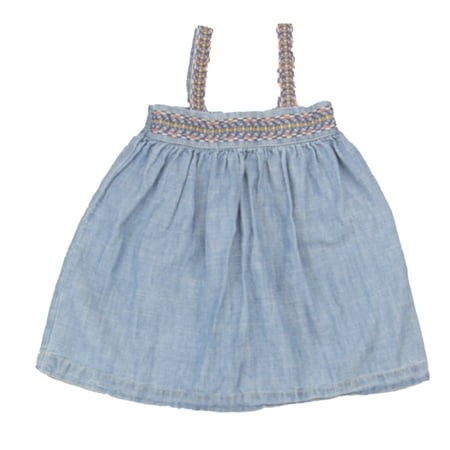 Pre-owned Benetton Girls Blue Dress size: 12 Months