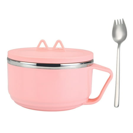 1pc Double Layer Stainless Steel Noodles Bowl with Lid and Spoon Preservation Bowls Heat Resistant for Home (Pink)
1pc Double Layer Stainless Steel Noodles Bowl with Lid and Spoon Preservation Bowls Heat Resistant for Home (Pink)