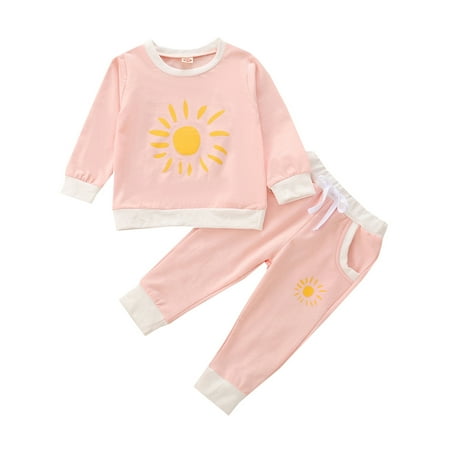 Canrulo 2PCS Toddler Infant Kid Baby Girl Boy Sun Rainbow Round-Neck T-Shirt Tied Pants Pink Sun 2-3 Years
Canrulo 2PCS Toddler Infant Kid Baby Girl Boy Sun Rainbow Round-Neck T-Shirt Tied Pants Pink Sun 2-3 Years