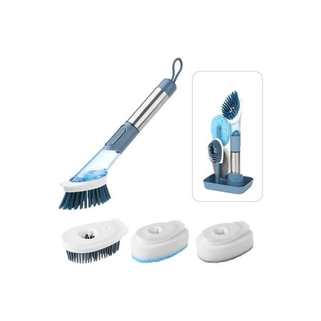 Dish Brush with Soap Dispenser Kitchen Dish Scrub Brush with Replaceable 4 Brush Heads Dish Cleaning Brush with Stainless Steel Handle Kitchen Dish Wand for Dishes Pots
Dish Brush with Soap Dispenser Kitchen Dish Scrub Brush with Replaceable 4 Brush Heads Dish Cleaning Brush with Stainless Steel Handle Kitchen Dish Wand for Dishes Pots