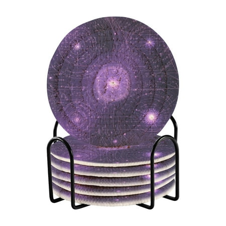 6 Pcs Drink Coasters with Holder Absorbent Coasters Minimalist Home Decor Coaster Set Stylish Handmade Round Woven Coaster for Drinks Table Desk Protection Purple Pattern Background
6 Pcs Drink Coasters with Holder Absorbent Coasters Minimalist Home Decor Coaster Set Stylish Handmade Round Woven Coaster for Drinks Table Desk Protection Purple Pattern Background