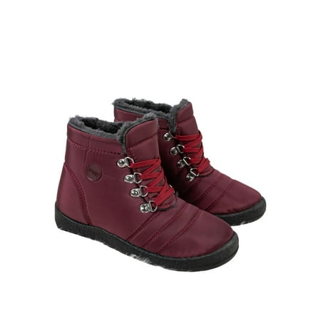 Daeful Women Warm Booties Plush Lined Snow Boots Lace Up Winter Boot Outdoor Breathable Casual Faux Ankle Bootie Red 10
Daeful Women Warm Booties Plush Lined Snow Boots Lace Up Winter Boot Outdoor Breathable Casual Faux Ankle Bootie Red 10
