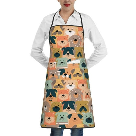 Lukts Colorful Dogs Pattern Kitchen Apron Waterdrop Resistant Apron with adjustable Aprons for Women and Men with Pockets Cooking Apron
Lukts Colorful Dogs Pattern Kitchen Apron Waterdrop Resistant Apron with adjustable Aprons for Women and Men with Pockets Cooking Apron