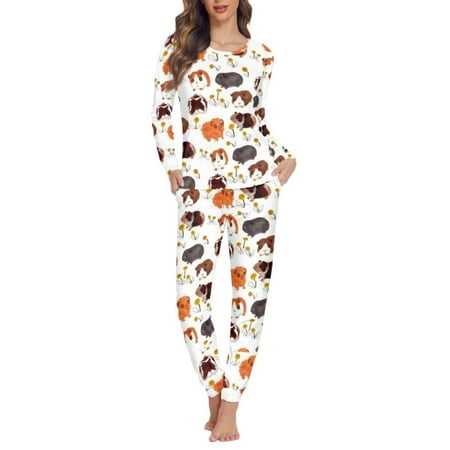 Renewold Women Lovely Guinea Pigs Print Sleepwear Lightweight Breathable Nightwear Home Winter Night Sleep Casual Lounge Set Size L
Renewold Women Lovely Guinea Pigs Print Sleepwear Lightweight Breathable Nightwear Home Winter Night Sleep Casual Lounge Set Size L