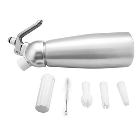Cream Maker Cream Dispenser 500ml Aluminum Silver For Kitchen Cafe