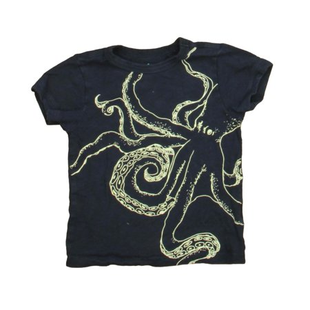 Pre-owned Crewcuts Boys Navy Octopus T-Shirt size: 2T