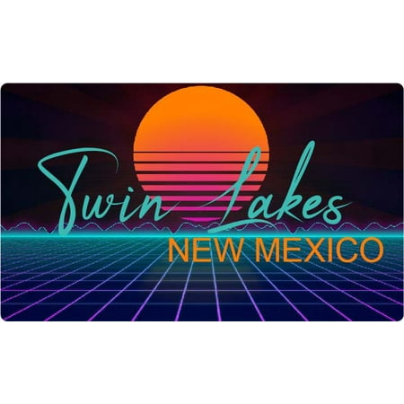 Twin Lakes New Mexico 4 X 2.25-Inch Fridge Magnet Retro Neon Design