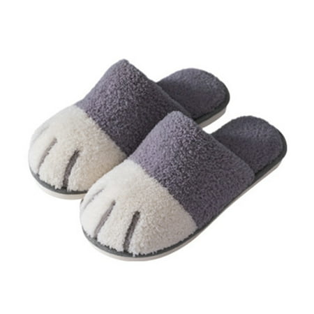Warm Plush Slippers Cute Cat Paw Shaped Fuzzy Slip on House Shoes Winter Soft Cozy Anti-Skid Feet Wear for Indoor Light Grey 44-45
Warm Plush Slippers Cute Cat Paw Shaped Fuzzy Slip on House Shoes Winter Soft Cozy Anti-Skid Feet Wear for Indoor Light Grey 44-45
