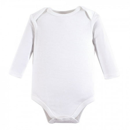 Luvable Friends Long-Sleeve Cotton Bodysuits 1pk White 9-12 Months