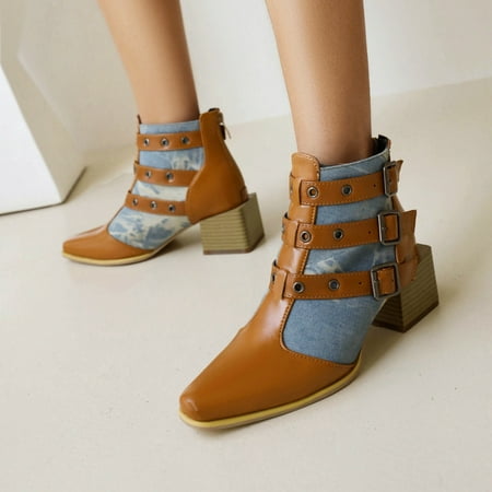 Tawop Wide Calf Boots For Women Ladies Chunky Heel Colorblock Belt Buckle Back Zipper Mid Heel Motorcycle Boots Boot Dryer For Work Boots Boots
Tawop Wide Calf Boots For Women Ladies Chunky Heel Colorblock Belt Buckle Back Zipper Mid Heel Motorcycle Boots Boot Dryer For Work Boots Boots