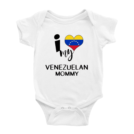 I Heart My Venezuelan Mommy Venezuela Love Flag Baby One-Pieces (White 18-24 Months)
I Heart My Venezuelan Mommy Venezuela Love Flag Baby One-Pieces (White 18-24 Months)