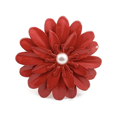 Contemporary Home Living Set of 8 Red Pearl Flower Designed Napkin Rings 3
Contemporary Home Living Set of 8 Red Pearl Flower Designed Napkin Rings 3