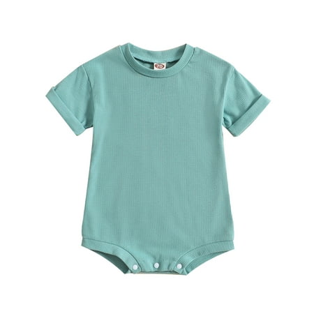 Xingqing Infant Baby Boy Girl Plain Ribbed Bubble Romper Short Sleeve Bodysuit Summer Clothes
Xingqing Infant Baby Boy Girl Plain Ribbed Bubble Romper Short Sleeve Bodysuit Summer Clothes
