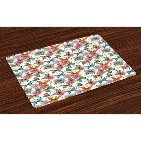 Butterfly Placemats Set of 4 Flying Butterflies with Floral Elements Vivid Color Palette Wildflowers Retro Washable Fabric Place Mats for Dining Room Kitchen Table Decor Multicolor by Ambesonne
Butterfly Placemats Set of 4 Flying Butterflies with Floral Elements Vivid Color Palette Wildflowers Retro Washable Fabric Place Mats for Dining Room Kitchen Table Decor Multicolor by Ambesonne