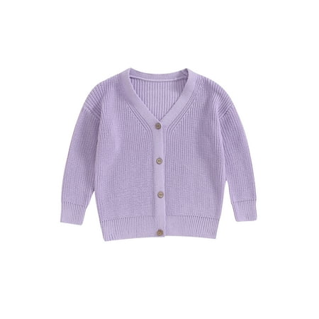 Qtinghua Toddler Baby Girls Knitted Cardigan V-Neck Long Sleeve Button Front Coat Fall Winter Warm Clothes Purple 2-3 Years
Qtinghua Toddler Baby Girls Knitted Cardigan V-Neck Long Sleeve Button Front Coat Fall Winter Warm Clothes Purple 2-3 Years
