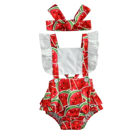 NewbornBaby Girls Romper Square Neck Sleeveless Lace Floral Crotch Jumpsuits White/Watermelon 6-12 Months
NewbornBaby Girls Romper Square Neck Sleeveless Lace Floral Crotch Jumpsuits White/Watermelon 6-12 Months