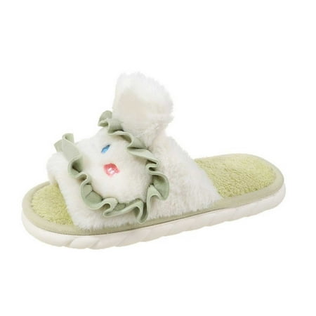 Lolmot Slippers for Women Indoor Fluffy Autumn Winter Fashion Warm Open Toe Slippers Cute Cartoon Rabbit Decor Non-slip Comfortable Casual Home Plush Bedroom Shoes
Lolmot Slippers for Women Indoor Fluffy Autumn Winter Fashion Warm Open Toe Slippers Cute Cartoon Rabbit Decor Non-slip Comfortable Casual Home Plush Bedroom Shoes