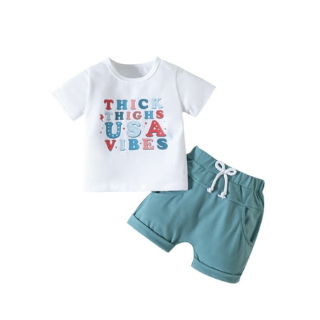 Independence Day Toddler Baby Boys Outfits Summer Short Sleeve T-shirt Elastic Casual Shorts Set
Independence Day Toddler Baby Boys Outfits Summer Short Sleeve T-shirt Elastic Casual Shorts Set