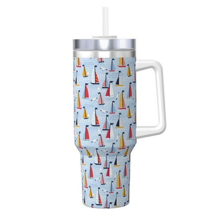Sikiie Sailboats And Seagulls Insulated Stainless Water Bottle Lid Travel Mug Cup Insulated Tumblers Cup 40oz Ice Bully With Handle
Sikiie Sailboats And Seagulls Insulated Stainless Water Bottle Lid Travel Mug Cup Insulated Tumblers Cup 40oz Ice Bully With Handle