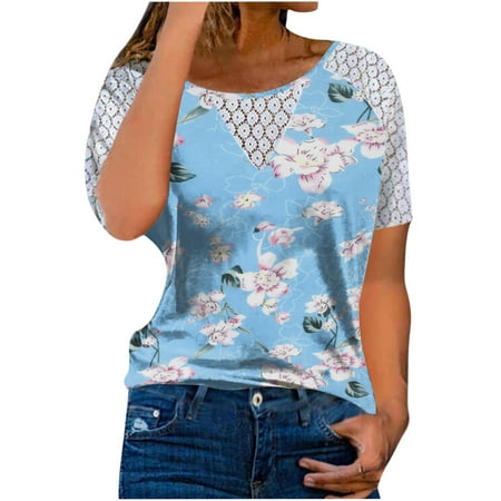 kakina CMSX Womens Tops for Work Sexy Casual Print Shirts Short Sleeve Loose Plus Size Tee Tops Crewneck Tunic Blouse Prints Tops Loose T-Shirts Blue XL
kakina CMSX Womens Tops for Work Sexy Casual Print Shirts Short Sleeve Loose Plus Size Tee Tops Crewneck Tunic Blouse Prints Tops Loose T-Shirts Blue XL