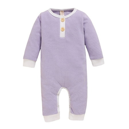 HESHENG Newborn Baby Boys Girls Button Long Sleeve Romper One Piece Jumpsuit Bodysute Clothes Purple 3-6 Months
HESHENG Newborn Baby Boys Girls Button Long Sleeve Romper One Piece Jumpsuit Bodysute Clothes Purple 3-6 Months