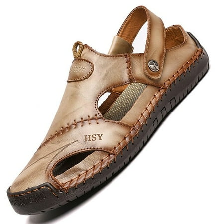 Summer Men s Sandals Men Leather Sandals Classic Roman Sandals Slipper Soft Outdoor Sneakers Beach Rubber Men Trekking Sandals