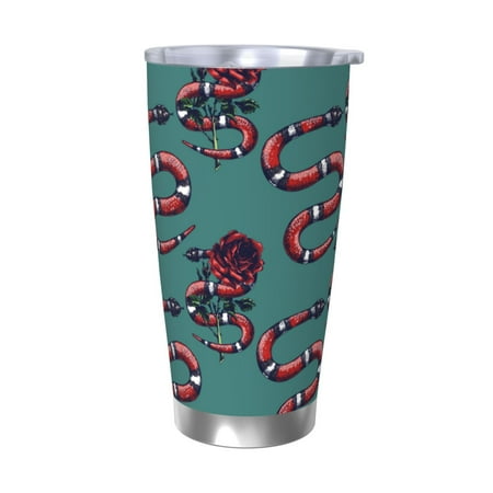 Fuzoiu Snake And Rose Print 20oz Tumbler Stainless Steel Vacuum Insulated Car Cup Insulated Coffee Mug Travel Mug with Lid Thermal Cup for Outdoor-Without Straw
Fuzoiu Snake And Rose Print 20oz Tumbler Stainless Steel Vacuum Insulated Car Cup Insulated Coffee Mug Travel Mug with Lid Thermal Cup for Outdoor-Without Straw