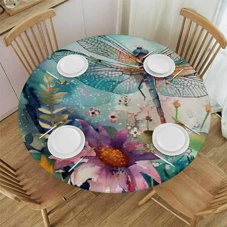 Palnkart Dragonfly Flower Watercolor Painting Round Table Cover Stain Resistant Washable Indoor Outdoor Tablecloth Kitchen Dining Wedding Parties 100% Polyester Fiber 31-35
Palnkart Dragonfly Flower Watercolor Painting Round Table Cover Stain Resistant Washable Indoor Outdoor Tablecloth Kitchen Dining Wedding Parties 100% Polyester Fiber 31-35