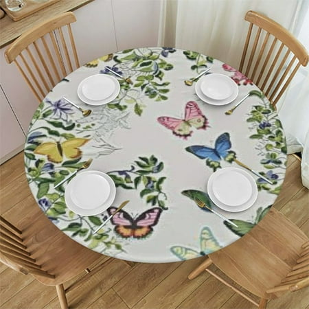 HAOXIT Tablecloth Eucalyptus Branches Decorative White Round Table Cloth with Waterproof Wrinkle Free for Home Party Picnic 38-42
HAOXIT Tablecloth Eucalyptus Branches Decorative White Round Table Cloth with Waterproof Wrinkle Free for Home Party Picnic 38-42