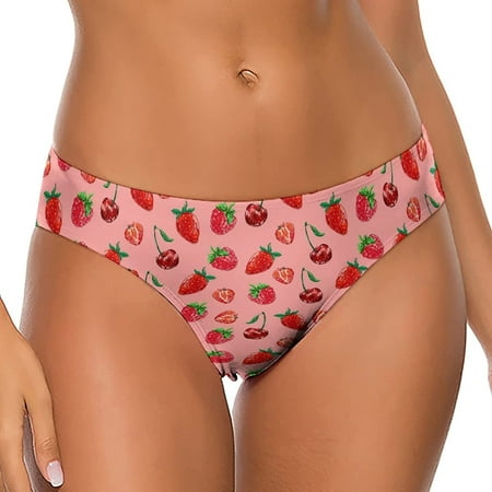 

Cherry Strawberry Raspberry Women s Thongs Sexy T Back G-Strings Panties Underwear Panty